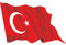 INDIGOS UG Auto Aufkleber Türkei 10 cm - wehend - LS182 - Autoaufkleber Fahne - Sticker Flagge - Heckscheibe, Spoiler, Tuning - UV-beständig und selbstklebend