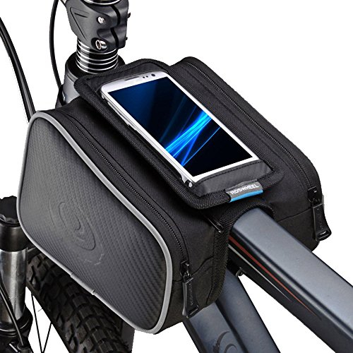 ptcm Roswheel Fahrrad Fahrradtasche vor Oberrohr Rahmen Pannier Fahrrad Doppel Tasche für 5 PO Handy 1,8 l