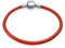 Bling Jewelry Bracciale Starter In Vera Pelle Rossa Per Donne Per Adolescenti Adatto Al Charm Europeo Di Perline .925 Argento 6 Pollici
