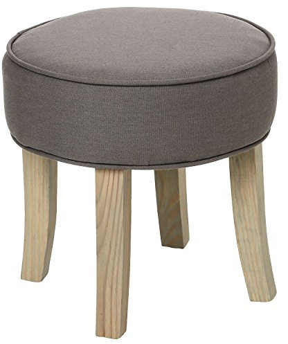 ATMOSPHERA Hocker Adriel – Leinen – Grau