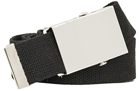 shenky Stoffgürtel extra lang | Unisex | individuell verstellbar | Stoff Gürtel mit Gürtelschnalle | Herrengürtel | Damengürtel | belt | kombinierbar | schmal | 160cm | Schwarz