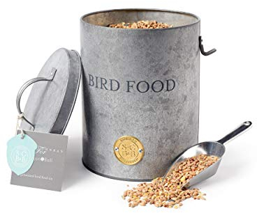 Burgon & Ball Galvanised Bird Feed Tin