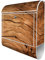 banjado® Design Briefkasten mit Trockenes Holz 38,5x46,5x13cm & 2 Schlüssel - Briefkasten Stahl weiß mit Zeitungsfach pulverbeschichtet - Postkasten A4 Einwurf inkl. Montagematerial
