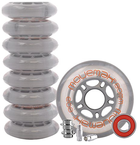 Movemax Rollenset für Inlineskates 8X 80mm Rollen inkl. ABEC 7 Kugellager