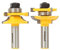 Yonico 12238 - 2 Bit Rail and Stile Router Bit Set, Round Over - Stock Size: 3/4 to 1 - 1/2 Shank