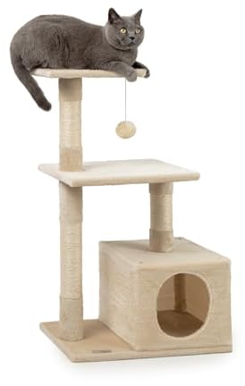 lionto Árbol rascador para Gatos Altura 85 cm, Beige