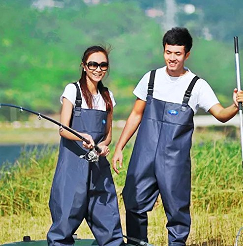 morebeauty Damen-Wathose mit Watstiefel, wasserdichte Hose, Angelhose, 41