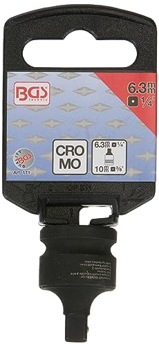 BGS 171 | Kraft-Steckschlüssel-Adapter | Innenvierkant 10 mm (3/8) - Außenvierkant 6,3 mm (1/4) | Reduzierstück, Reduzierung | Schlagschrauber