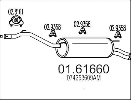 MTS Company 161660 Endschalldämpfer