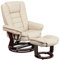 Flash Furniture Drehstuhl & Ottomane, Leder, beige, 1 Stück