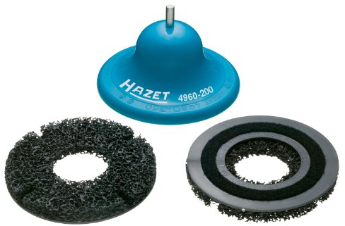 HAZET Radnaben-Schleifer 4960-200/3 I 3-teiliges Set I 200 mm I ca. 100 Fahrzeuge je Scheibe I schnelle Reinigung von Kontaktflächen von Rost und Schmutz