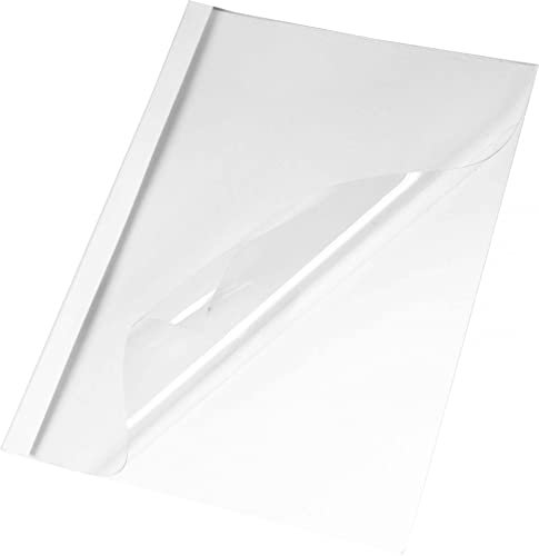 100 Stk. Thermobindemappen A4, 2mm für 20 Blatt, weiß