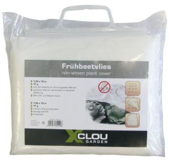 Xclou Gartenvlies weiß, Frühbeetvlies licht- und wasserdurchlässig, Abdeckvlies Schutz vor extremen Witterungsverhältnissen, Vliesabdeckung für den Garten, Balkonpflanzen, Gewächshaus oder Vorgarten,