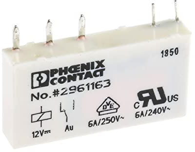 PHOENIX CONTACT REL-MR-12DC/21AU Steckbares Miniaturleistungsrelais mit Mehrlagen-Goldkontakt, 1 Wechsler, 12 V DC Eingangsspannung, 10 Stück