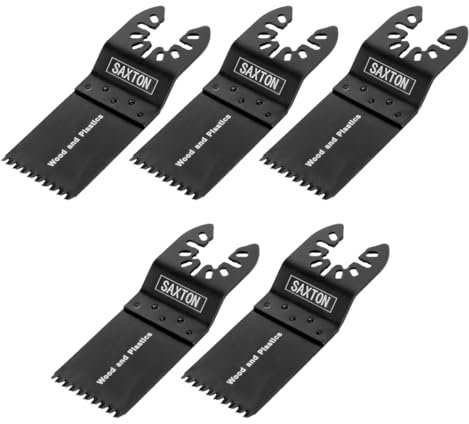 5 x 35mm Coarse Saxton Blades for Dewalt Wolf Stanley Worx Oscillating Multitools