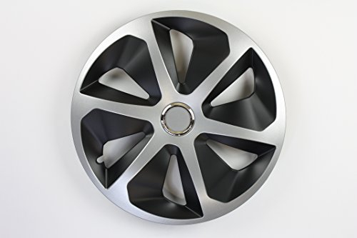 ZentimeX Z744968 Radkappen Radzierblenden universal 16 Zoll Silver Black