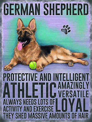 Vintage Style Retro Metal Sign Dog Lovers Owners Gift Tin Pedigree Dogs GERMAN SHEPHERD/ALSATIAN
