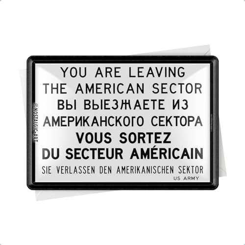 Nostalgic-Art Retro Blechpostkarte, You are leaving... – Souvenir & Geschenk-Idee, Blechpostkarte, Mini-Blechschild im Vintage-Design, 10 x 14 cm