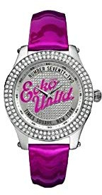 Marc Ecko Estate/Antique Watch E10038M5 with Rollie Silver Dial and Pink Patent Strap