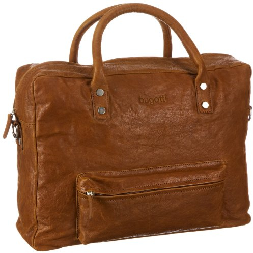 Bugatti Go West Business-Tasche, Querformat klein 49530807, Unisex-Erwachsene Messengertaschen, Braun (Cognac Cognac), 40x30x8 cm (B x H x T)