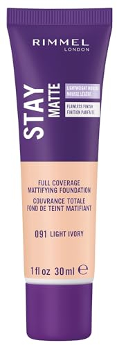 Rimmel London Stay Matte Liquid Mousse Foundation, 100 ivory, 1er Pack (1 x 30 ml)