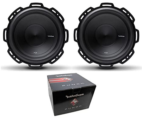 2) Rockford Fosgate P2D210 10 1200 Watt 2-Ohm Punch Series Car Audio Subwoofers