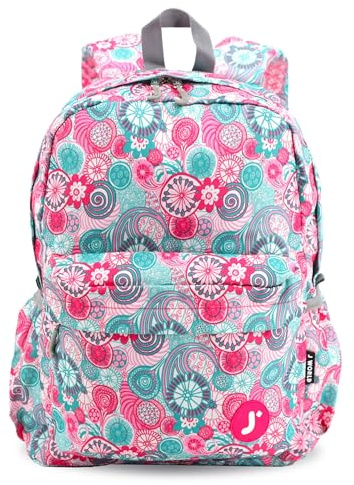 J World Oz Middle School Backpack for Girls & Women. Cute Kids Laptop Bookbag, Blue Raspberry