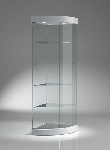 ITALFROM Fensterschrank mit Glasfront, Eckvitrine, Geschäfte, Häuser, Lichter