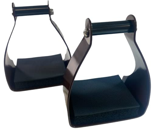 Shenandoah Western Stirrups, Trail Stirrups for Saddle Western, Endurance Stirrups for Grip, Stability & Shock Absorption, Trail Riding, Schooling, Relieves Knee, Ankle & Hip Stress, Brown 2 1/2