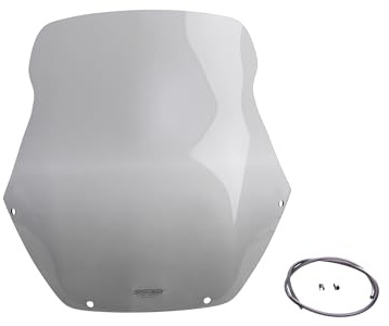 MRA Tourenscheibe für Motorrad – Klar – Inkl. Kantenband | Länge 455 mm, Breite 420 mm, Tourenscheibe, E-Zulassung, eintragungsfrei kompatibel mit Honda XL 600 V Transalp 1987-1993