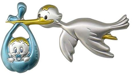 WAPPEN HELLBLAUER STORCH- mm 49x27 cod.EL29060 cm 4,9x2,7x0,3h by Varotto & Co.