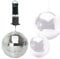 MP Essentials Branded Lightweight Dance Disco Party DJ Mirror Ball (300mm 12, Silver + Revolving Motor)
