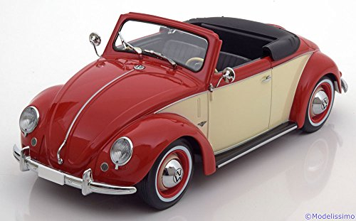 Modell Auto 1:18 Volkswagen VW Käfer Hebmüller Cabriolet rot /creme KK Scale