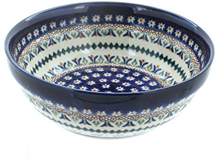 Blue Rose Polish Pottery Daisy Cereal/Soup Bowl