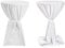 TexDeko® Stehtischhussen Premium mit Schleifenband Blickdicht für Bistrotische Bartische Tisch-Überzug Weiß Ø 100cm Oeko-TEX Zertifikat