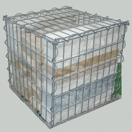 Gabionen 500 x 500 x 500 x 4,5 mm, Steinkorb Gabionenkorb eng komplett