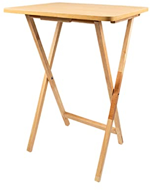 Anika 62090 Folding TV Table, Natural Wood, 38.5 x 48.5 x 65cm