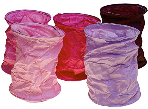 kadoh Papier-Lampions (5 St.) • Lichtertüten in Pink & Lila • Partydeko für Hochzeit, Halloween, Fasching • Größe M