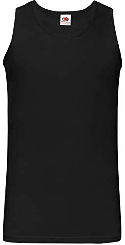 Fruit of the Loom Herren-Achselshirts der Marke, Tanktop, T-Shirt, in Allen Größen und Farben erhältlich, 5 Stück Gr. M / 96,52 cm-101,60 cm, 5 x Black