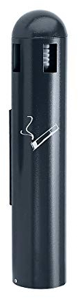 Prob Bax at 0291 Dgry Wall-Mounted Ashtray, Stainless Steel, Black, 10 x 11 x 5 cm