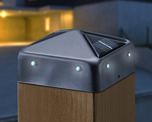 HaPro LED-Edelstahl Pfostenabdeckungen 2er Set 71x71mm