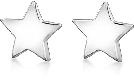 Tuscany Silver Damen-Ohrringe Flat Star Stud - 8.55.4720
