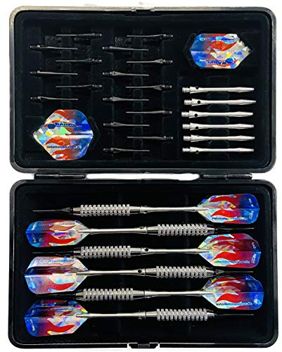 Dartpfeile 6 Chrom Turnier-Dartpfeile in Duo-Box von Empire®Dart