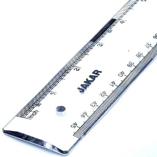Jakar 45cm / 18 Inch Clear Perspex Ruler 1/2 MM CM Inches Professional Use 3062