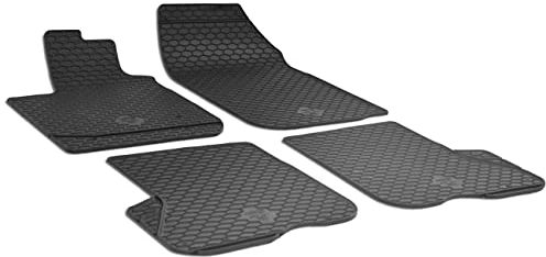 WALSER DirtGuard Gummi Fussmatten Auto für Dacia Logan II 10/2012-2020, Dacia Logan MCV II 02/2013-2020, 100% passgenaue Auto Fußmatten, robuste Universal Fußmatte Auto, Gummimatten Auto