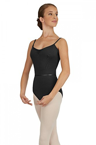 Capezio 126 mm Pinch-Front Camisole Leotard Klassenkollektion, Schwarz, M