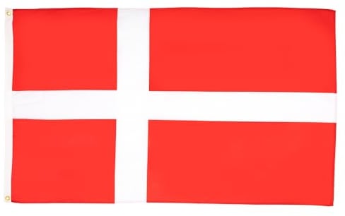 AZ FLAG - Bandera Dinamarca - 150x90 cm - Bandera Danesa 100% Poliéster Con Ojales de Metal integrados - 110g - Colores Vivos Y Resistente A La Decoloración