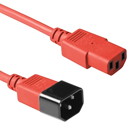 ACT C13 - C14, 1.20m cavo di alimentazione Rosso 1,2 m Accoppiatore C13 Accoppiatore C14