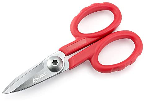 Ascend Tools 14 cm Karbonstahl-Schere – Kevlar, Dyneema, Vectran, Spectra, Technora, Nomex, Innegra, Dacron, Fiberglas, Kohlefaser, Glasfaser-Kevlar-Schere