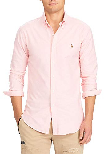 POLO RALPH LAUREN Slim Ft BD Ppc BSR Pink Chemise de Loisirs, Rose (Rose A6190), M Hommes